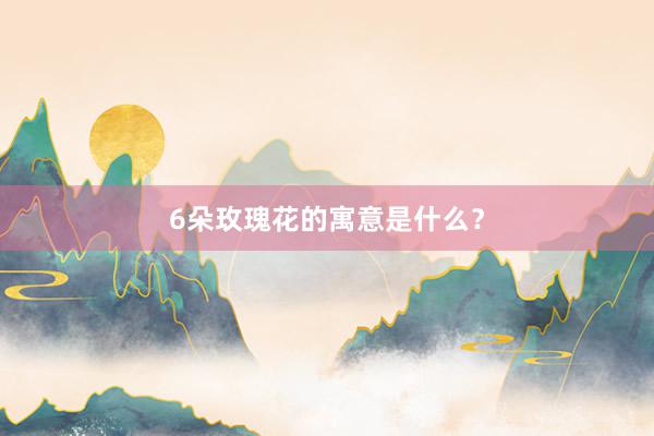 6朵玫瑰花的寓意是什么？